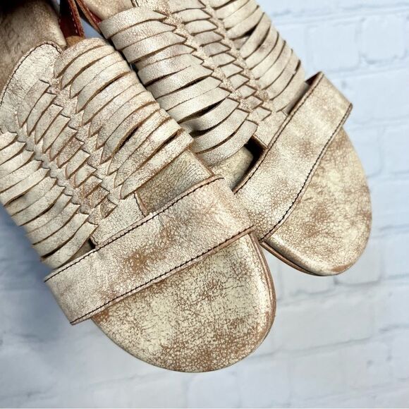 Bed Stu bone distressed leather gladiator Ingrit sandals size 10 NEW boho - Picture 3 of 8